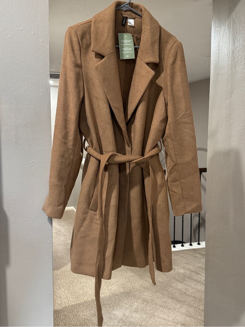 H&M Camel Belted Coat